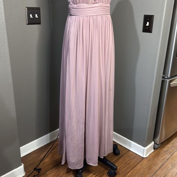 Birdy Grey Pink Halter Kiko Dusty Rose Bridesmaid Wedding Guest Prom Dress - Picture 5 of 14